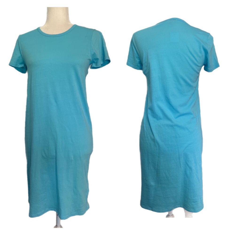 NWT J Crew tee shirt dress blue